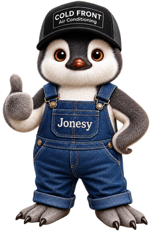 Jonesy the Cold Front penguin